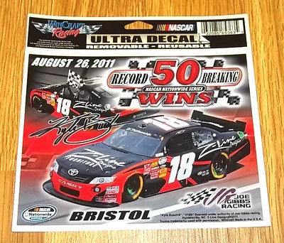   Busch #18 50 Nationwide Wins Nascar Racing Ultra Decal Bumper Sticker