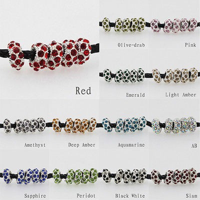 Bulk Wholesale Crystal Silver Large Hole Charm Beads