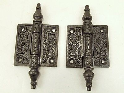 Victorian Hinges Steeple Finial Cast Iron 2x2 New