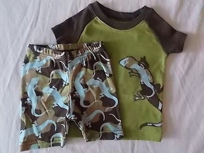 NWT Boys Gymboree Lizard camo shirt shorts pajamas gymmies 6 12 18 24 