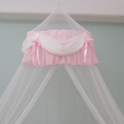   & Pink Chiffon Shirring Bed Canopy net / Mosquito net / Free / New