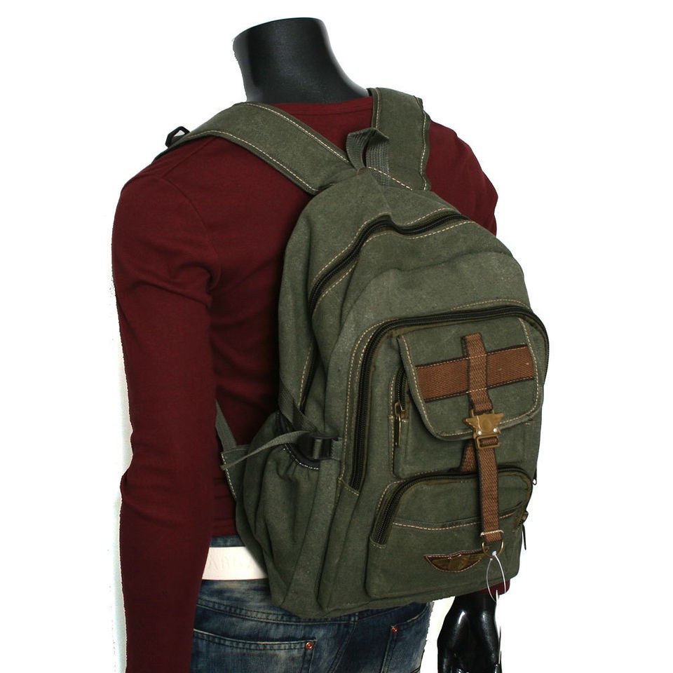 3colors MENS RARE VINTAGE LOOK MILITARY BACKPACK SLING BAG 3203