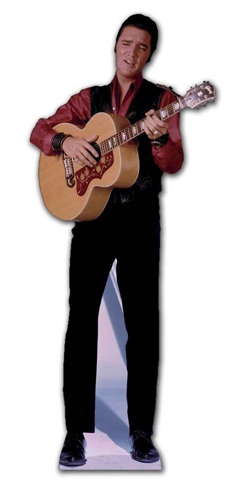 ELVIS PRESLEY SINGING LIFESIZE CARDBOARD CUTOUT STANDEE