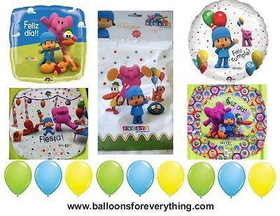 POCOYO Birthday Party Set Balloons FAVOR BAGS Pocoyo Fiesta de 