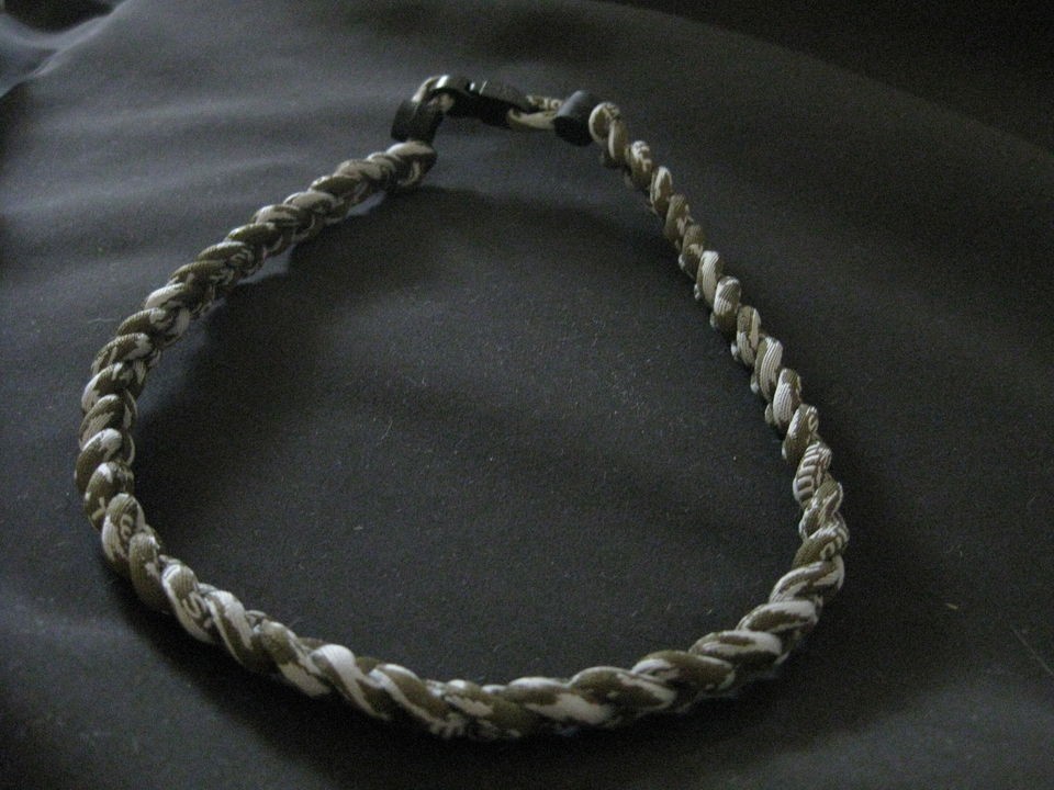 16 18 20 22 Camouflage Titanium Tornado Sports Rope Necklace *USA 