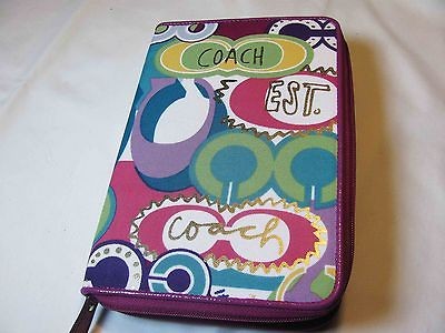 COACH SIGNATURE BLACK iPAD TABLET HOLDER / CASE NWT