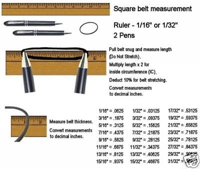 TENMA FLAT DRIVE BELT 6.572 Inch (Price Per Belt)