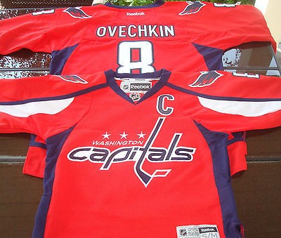   Capitals Ovechkin Reebok Youth Premiere Youth NHL Jersey NWT