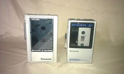   vintage Panasonic one cassette player and one recorder 80s 90s parts