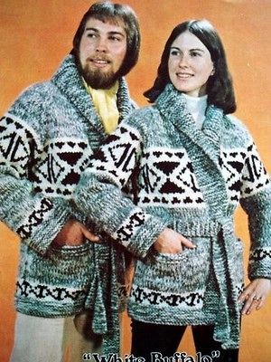 KNITTING PATTERN Cowichan Indian White Buffalo Starsky Hutch~Wrap 