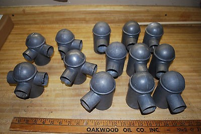 13 Chain link fence caps for corner and straight tops hardware used