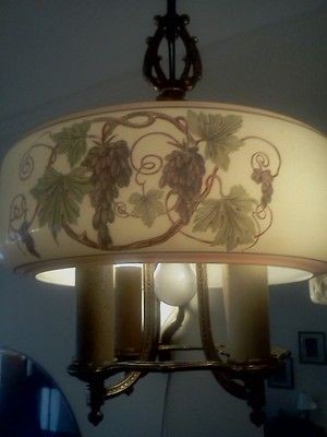 Antique Lightolier Ceiling Fixture with Multiple Lighting Options