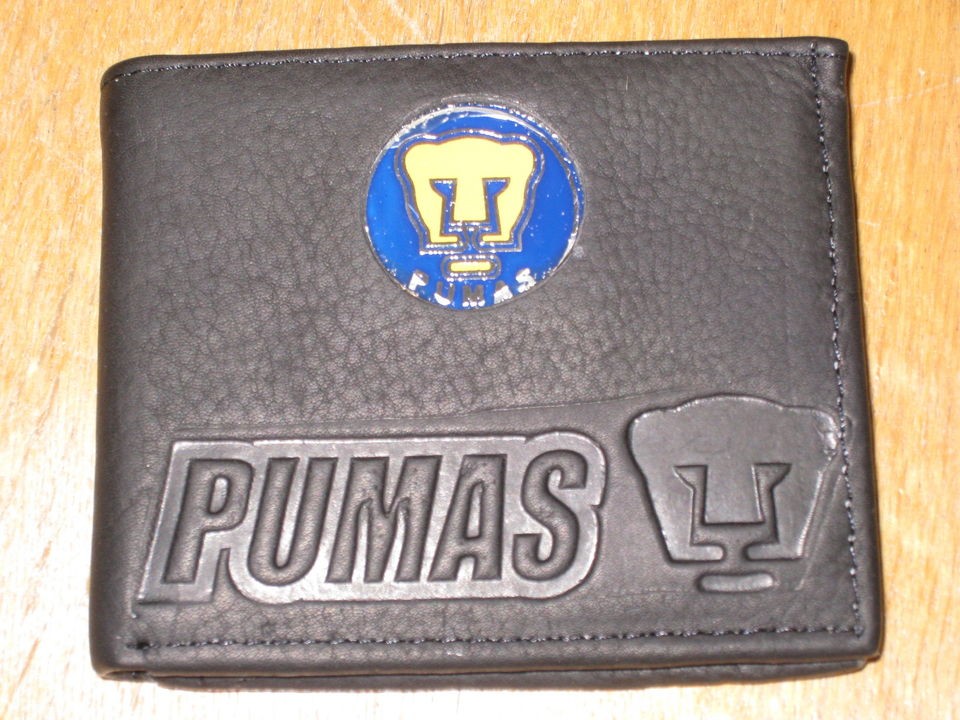 PUMAS WALLET 100% LETHER COLOR BLACK