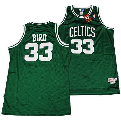 BOSTON CELTICS Sz XXL Green Larry Bird Soul SWINGMAN Jersey