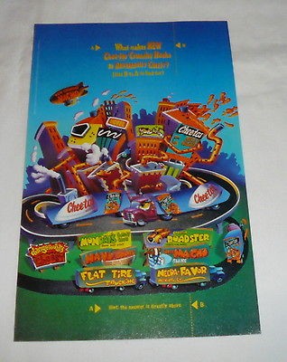 1997 CHESTER CHEETAH Cheetos ad page ~ Crunchy Nacho Fold In