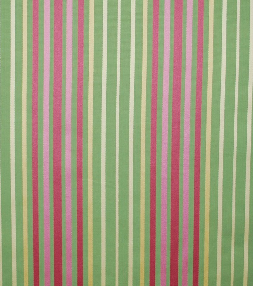   Green Yellow Striped Fabric Companio Flower Upholstery Curtain Fabric