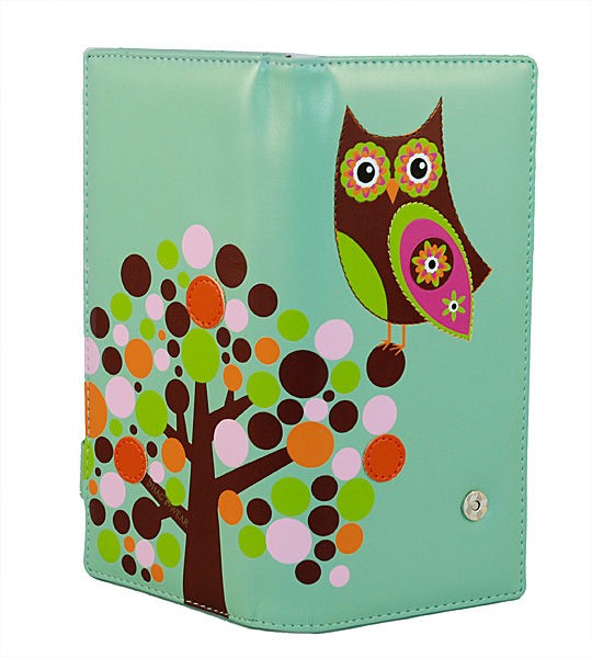 SHAGWEAR Checkbook Wallet Purse Retro Owl Teal