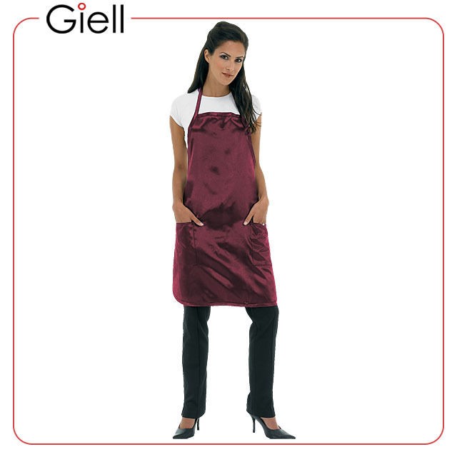 Betty Dain Hair Stylist Satin Chemical Apron Burgundy