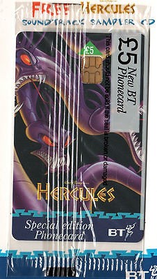 HERCULES Disney HYDRA SEALED BT Phonecard British Telecom Unused 