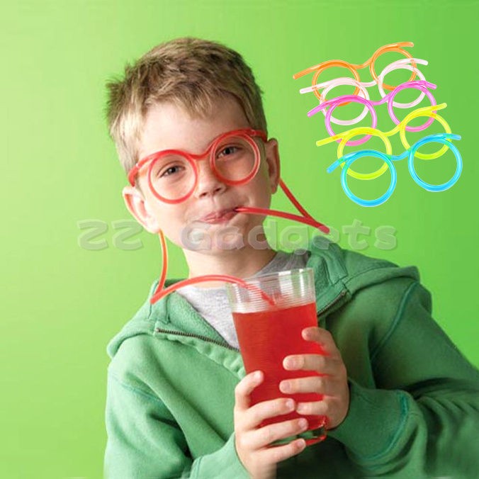   Flexible Novelty Soft Glasses Straw Glasses Drinking Tube Fun Drinking