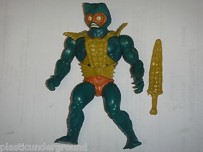 RARE VINTAGE MOTU HE MAN MER MAN ACTION FIGURE COMPLETE W/ SWORD 