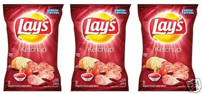 LAYS KETCHUP POTATO CHIPS EH 3 BAGS