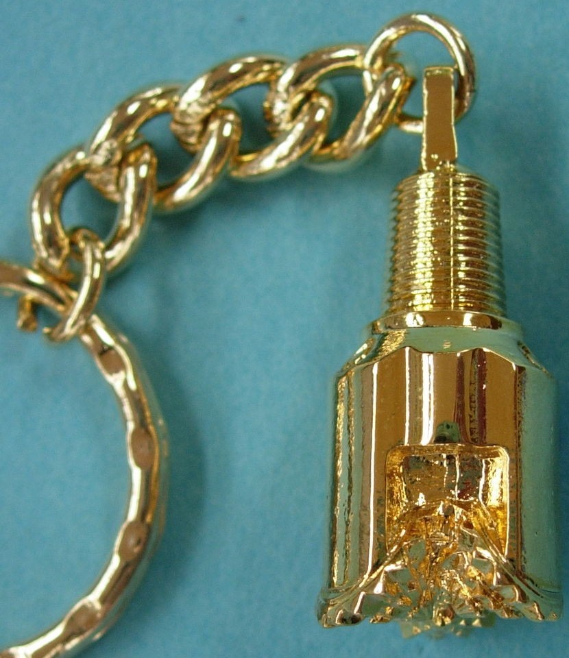   Oil Drillbit Pendant Keychain Oilfield trash rig well bit gift sticker