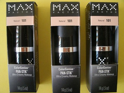 Max Factor Foundation Pan Stik / Three Sticks in Color   Natural #101