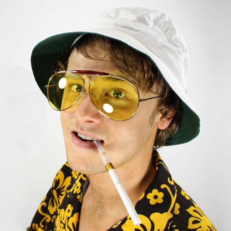 Fear and Loathing in Las Vegas Hunter Thompson Hat Sunglasses 