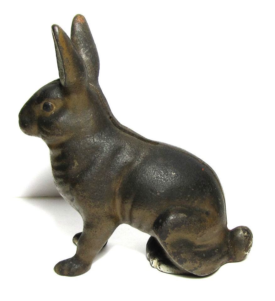 Antique Cast Iron Rabbit Bank