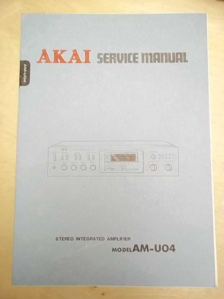   Akai Service/Repair Manual~AM U04 Integrated Amplifier/Amp~​Original