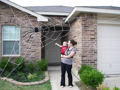   GIANT Spider Web Rope Halloween House Prop Gemmy inflatable yard