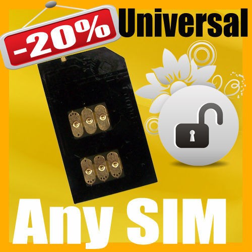 UNIVERSAL NO CUT UNLOCK UNLOCKED SIM CARD BLACKBERRY LG