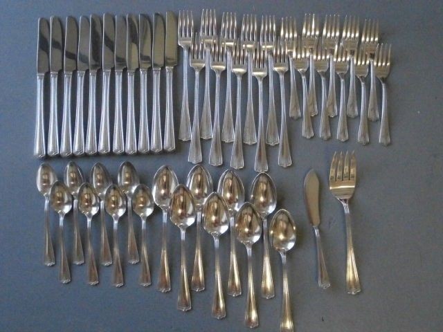 55 Pc Arlington Pattern International Silver R&B Silverplate Flatware 