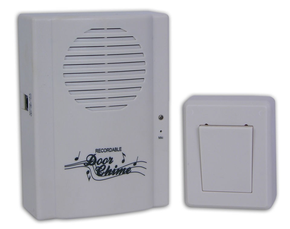 Wireless Recordable Doorbell 100 Range Records Plays Back Favourite 