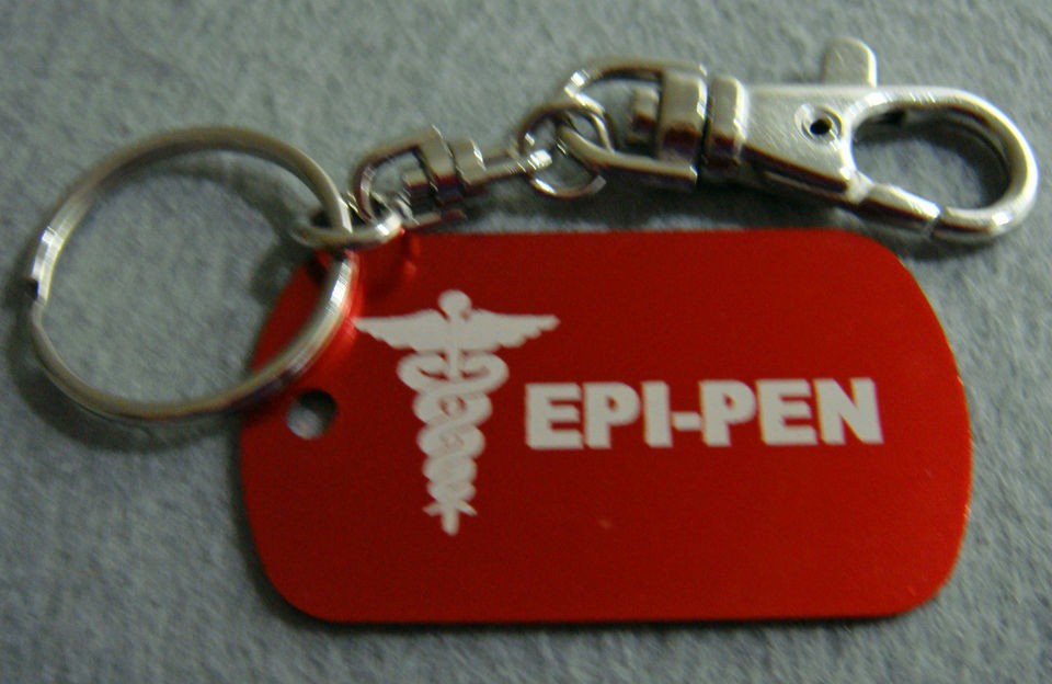 EPI PEN LASER MEDICAL ALERT ID KEY CHAIN