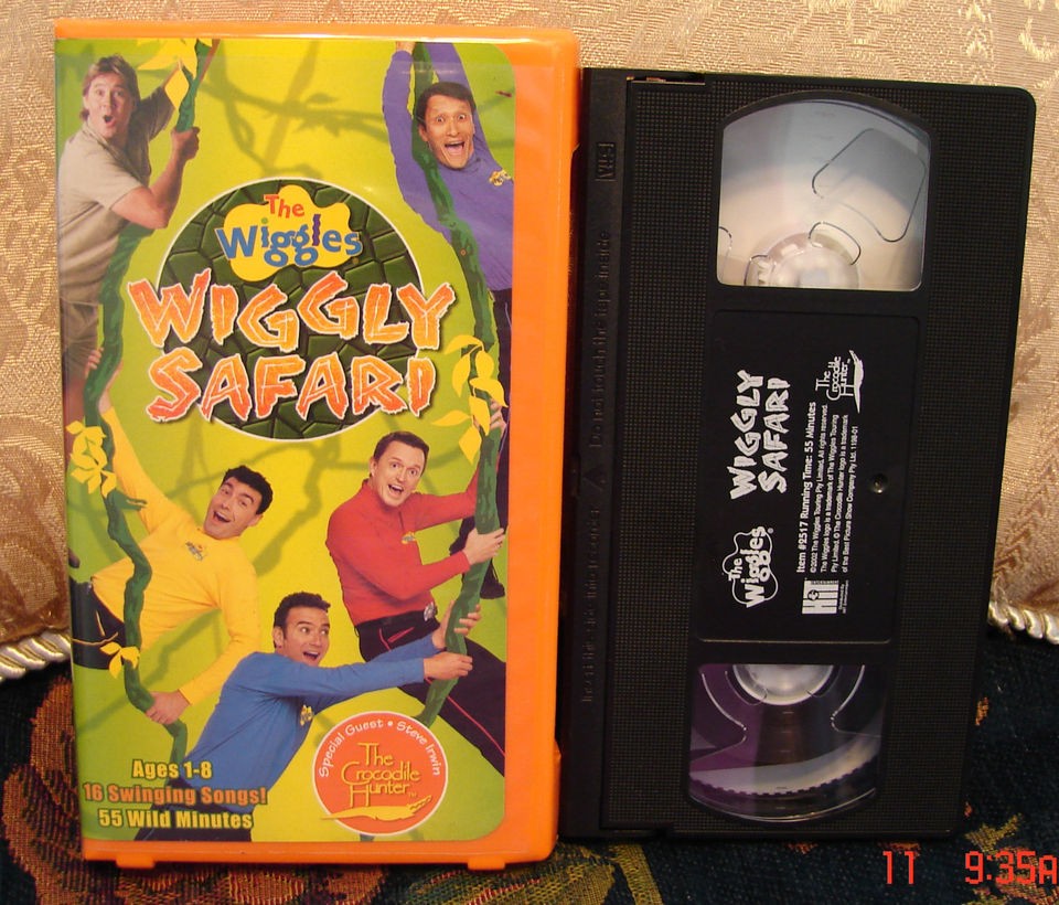 The Wiggles Wiggly Safari Vhs Video Clamshell The Crocodile Hunter 