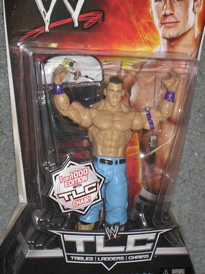 WWE John Cena 1/1000 edition with TLC Chair   mip   rare