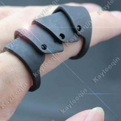 Chic Celebrity Matt Black Armour Hinged Finger Ring Goth Punk Nana 