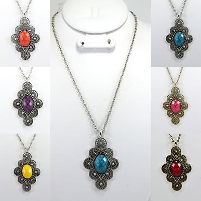 24 PC (12 sets) FASHION JEWELRY NECKLACE Earrings RHINESTONE WHOLESALE 