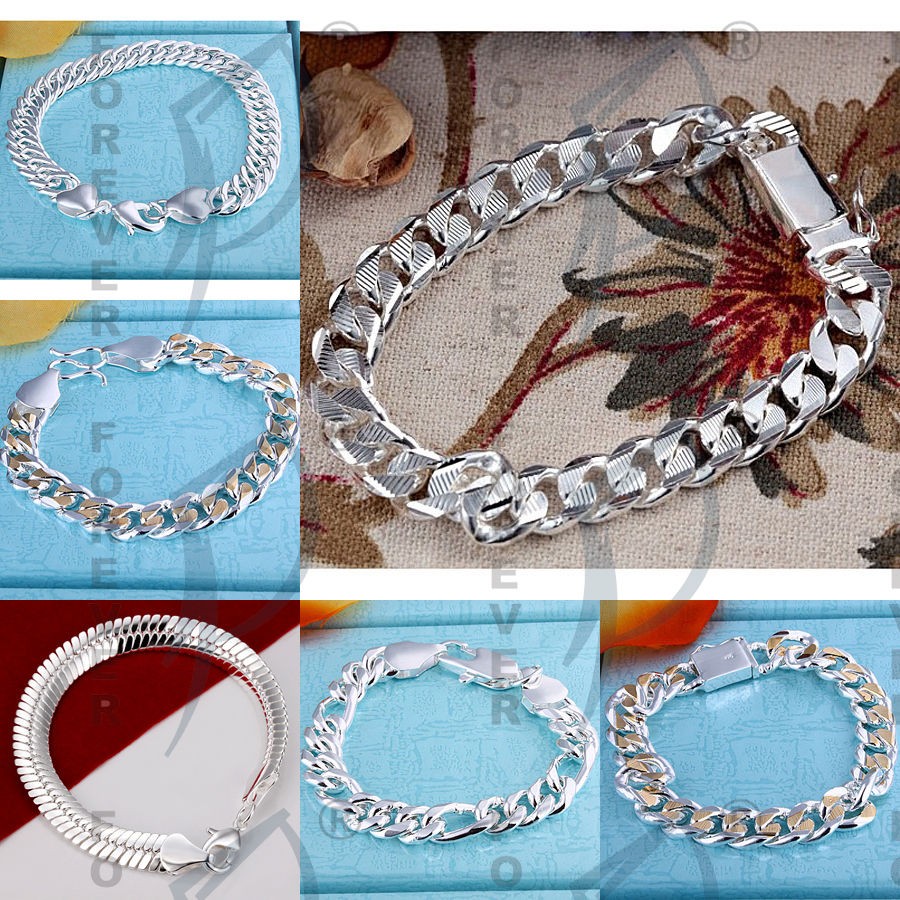 Jewelry & Watches  Mens Jewelry  Bracelets  Silver Plated/Filled 