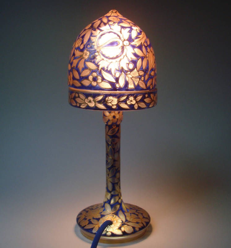 FRITZ HECKERT▇ ART NOUVEAU   JODHPUR▇ JUGENSTIL▇ GLAS LAMP 