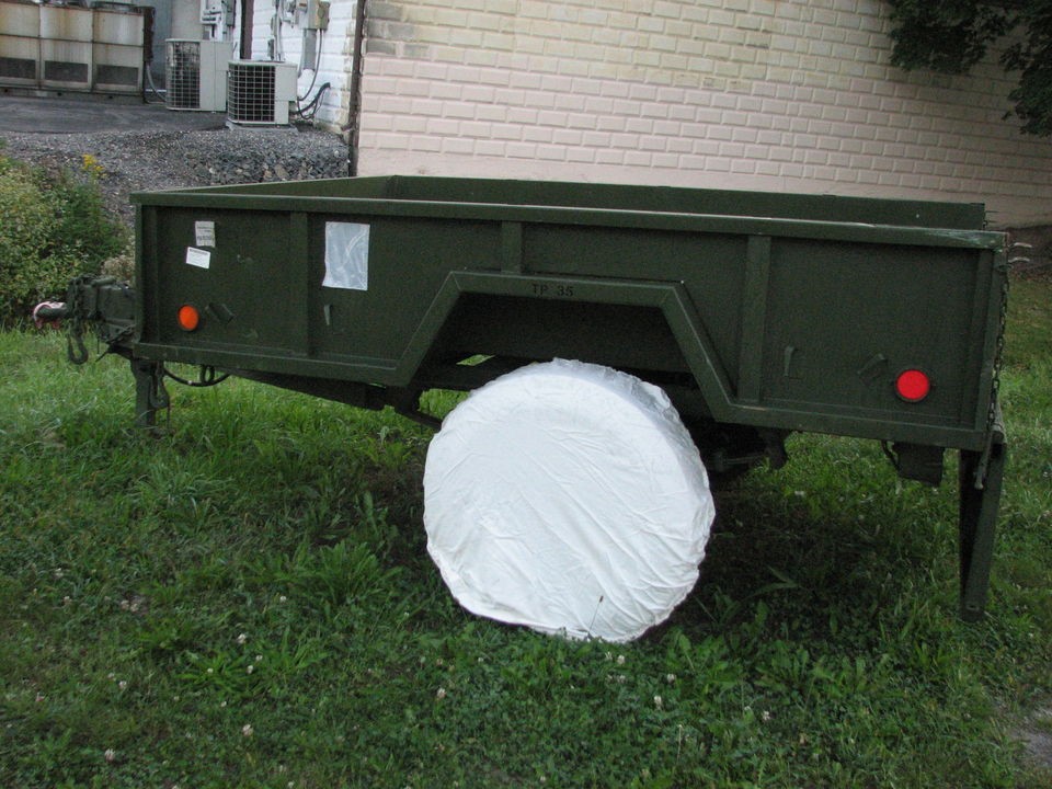 snow cover white color jeep cucv m101 spare USA made trailer military 