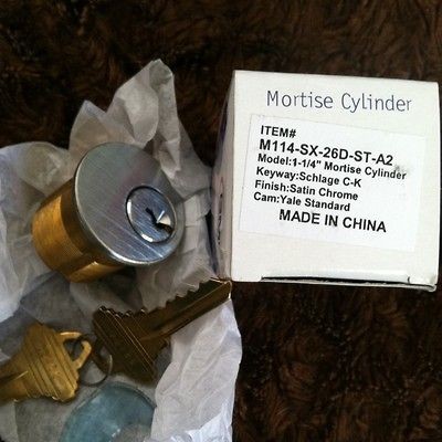 Mortise Lock Gms New Satin Chrome Schlage Keyway 2keys. keyed.