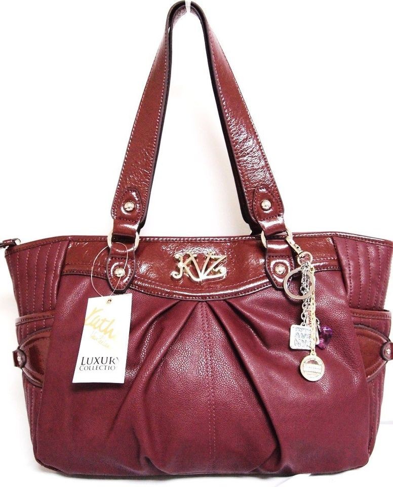 kathy van zeeland skip a beat shopper handbag maroon from