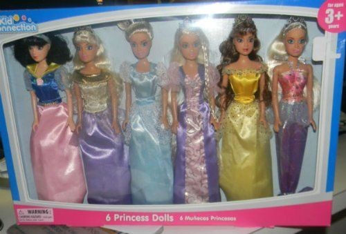 KID CONNECTION 6 PRINCESS DOLL PLAY SET   NIB