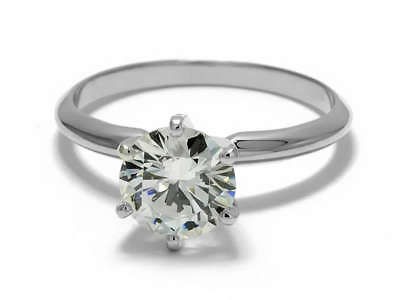 Moissanite Engagement Ring 1/2 Ct. Set In 14 kt. White Gold