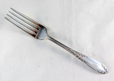 National Silver KING EDWARD #1936/1951 Silverplate 7.5” FORK Leaves 