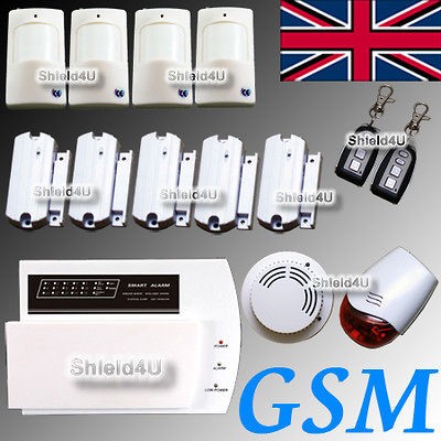 LED WIRELESS SECURITY GSM AUTODIAL HOUSE HOME OFFICE BURGLAR INTRUDER 