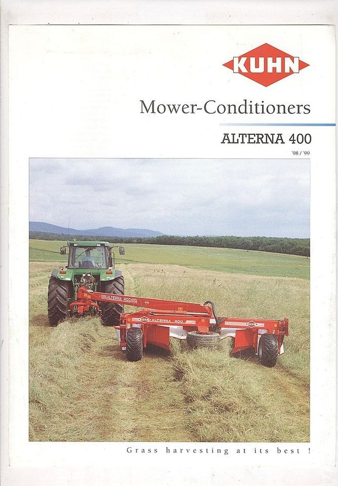 1998/99 KUHN ALTERNA 400 MOWER CONDITIO​NER SALES SHEET